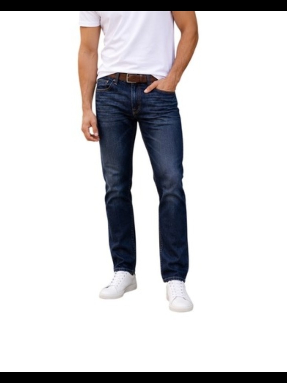 Fidelity Men's Dark Blue Slim Straight Jeans
